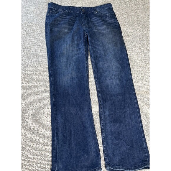 Calvin Klein Men's Cotton Blend Dark Wash Size 31x32 Straight Jeans Zip - Picture 1 of 7